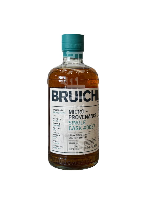 布萊迪 16年希哈紅酒單桶 台灣獨享版 BRUICHLADDICH MICRO-PROVENANCE SYRAH Single Cask  #0057/16yo  Taiwan Exclusive