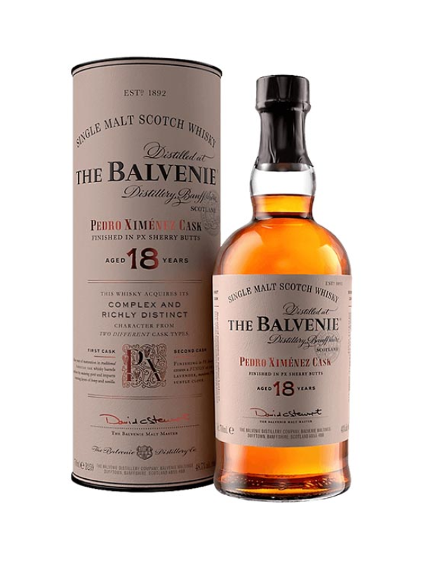 百富 18年PX雪莉桶單一純麥威士忌The Balvenie 18 Years Pedro Ximenez Cask Finish Single Malt Scotch Whisky