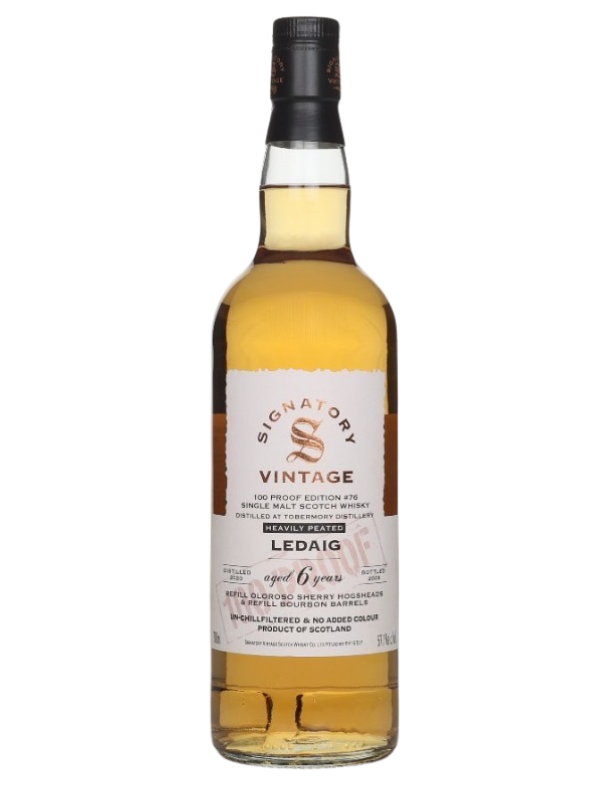 聖弗力100pr系列#76里爵2020/6年57.1% SIGNATORY100pr#76LEDAIG2020/6Y 57.1%